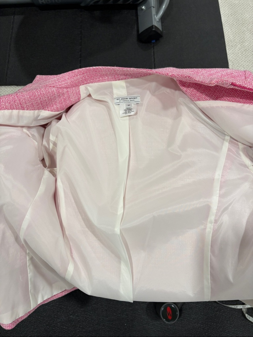 St. John Sport by Marie Gray Pink Tweed Zip-Front Jacket - Picture 9 of 9